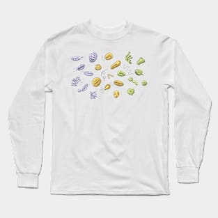 Ediacaran Biota Fossils Illustration Long Sleeve T-Shirt